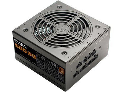 EVGA 550 B3, 80 Plus BRONZE 550W, Fully Modular, EVGA ECO Mode, Compact 150mm Size, Power Supply 220-B3-0550-V1