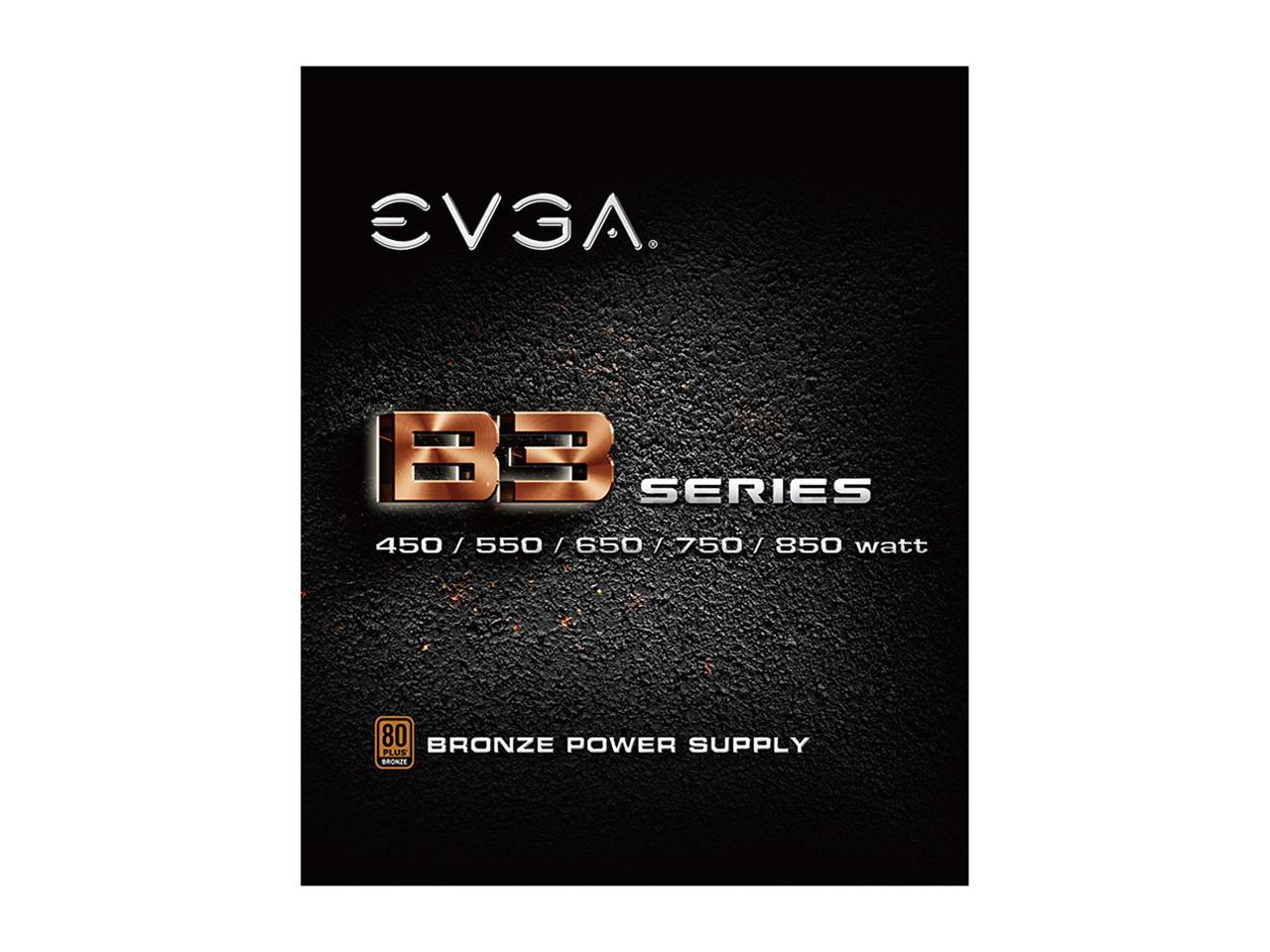 EVGA 650 B3, 80 Plus BRONZE 650W, Fully Modular, EVGA ECO Mode, Compact 150mm Size, Power Supply 220-B3-0650-V1