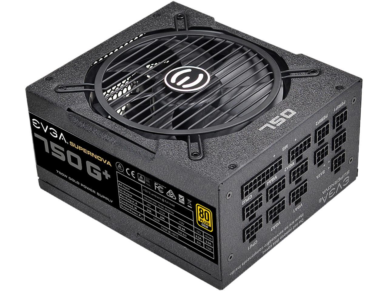 EVGA SuperNOVA 750 G+, 80 Plus Gold 750W, Fully Modular, FDB Fan, 10 Year Warranty, Includes Power ON Self Tester, Power Supply 120-GP-0750-X1