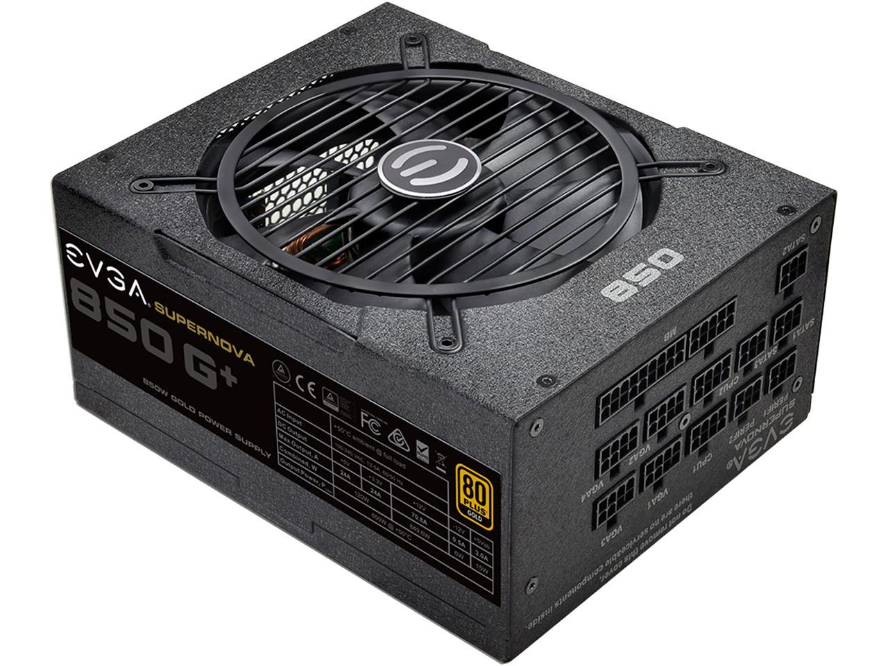 EVGA SuperNOVA 850 G+, 80 Plus Gold 850W, Fully Modular, FDB Fan, 10 Year Warranty, Includes Power ON Self Tester, Power Supply 120-GP-0850-X1