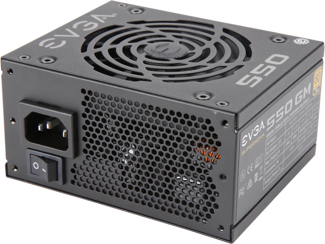 EVGA SuperNOVA 550 GM, 80 Plus Gold 550W, Fully Modular, ECO Mode with DBB Fan, Includes Power ON Self Tester, SFX Form Factor, Power Supply, 123-GM-0550-Y1