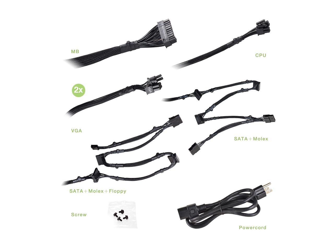 EVGA 600 GD 100-GD-0600-V1 600 W ATX12V / EPS12V 80 PLUS GOLD Certified Non-Modular Active PFC Power Supply