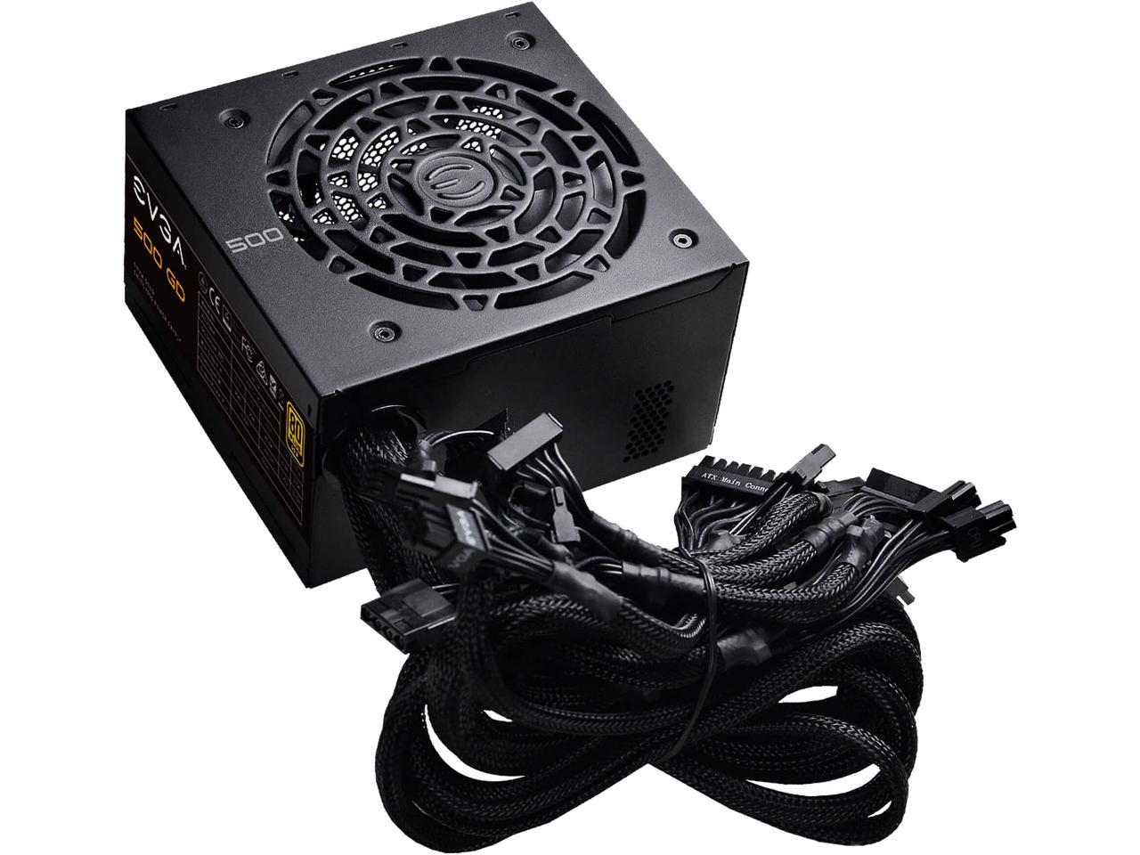 EVGA 500 GD 100-GD-0500-V1 500W ATX12V / EPS12V 80 PLUS GOLD Certified Non-Modular Active PFC Power Supply