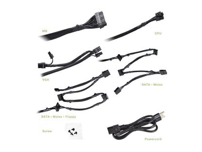 EVGA 500 GD 100-GD-0500-V1 500W ATX12V / EPS12V 80 PLUS GOLD Certified Non-Modular Active PFC Power Supply