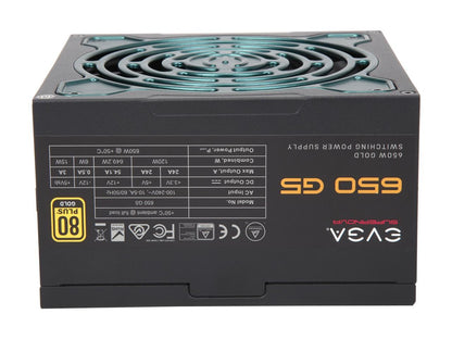EVGA SuperNOVA 650 G5, 80 Plus Gold 650W, Fully Modular, Eco Mode with FDB Fan, 10 Year Warranty, Includes Power ON Self Tester, Compact 150mm Size, Power Supply 220-G5-0650-X1