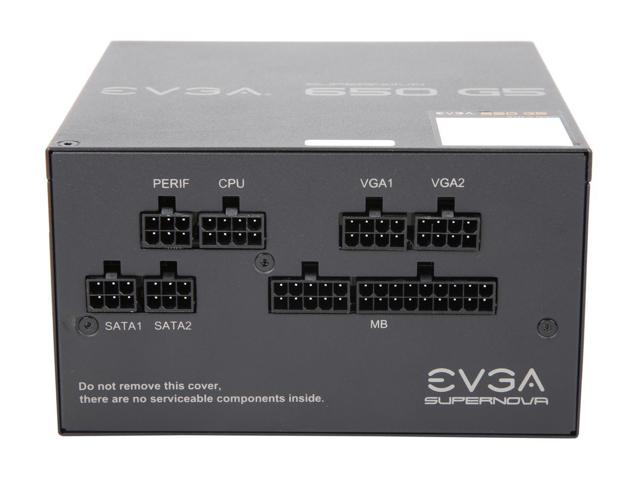 EVGA SuperNOVA 650 G5, 80 Plus Gold 650W, Fully Modular, Eco Mode with FDB Fan, 10 Year Warranty, Includes Power ON Self Tester, Compact 150mm Size, Power Supply 220-G5-0650-X1