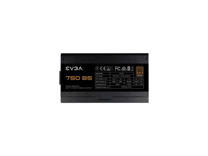 EVGA 750 B5, 80 Plus BRONZE 750W, Fully Modular, EVGA ECO Mode, 5 Year Warranty, Compact 150mm Size, Power Supply - 220-B5-0750-V1