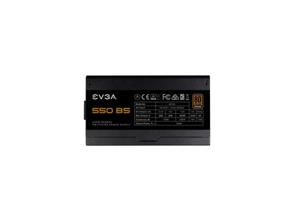 EVGA 550 B5, 80 Plus BRONZE 550W, Fully Modular, EVGA ECO Mode, 5 Year Warranty, Compact 150mm Size, Power Supply 220-B5-0550-V1