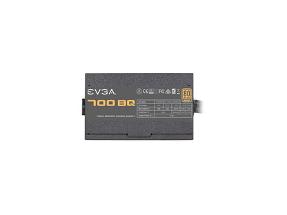 EVGA 700 BQ, 80+ BRONZE 700W, Semi Modular, FDB Fan, 5 Year Warranty, Power Supply 110-BQ-0700-V1