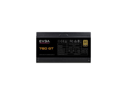 EVGA SuperNOVA 750 GT, 80 Plus Gold 750W, Fully Modular, Auto Eco Mode with FDB Fan, 7 Year Warranty, Includes Power ON Self Tester, Compact 150mm Size, Power Supply 220-GT-0750-Y1