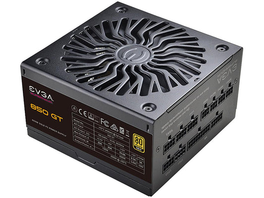 EVGA SuperNOVA 850 GT, 80 Plus Gold 850W, Fully Modular, Auto Eco Mode with FDB Fan, 7 Year Warranty, Includes Power ON Self Tester, Compact 150mm Size, Power Supply 220-GT-0850-Y1
