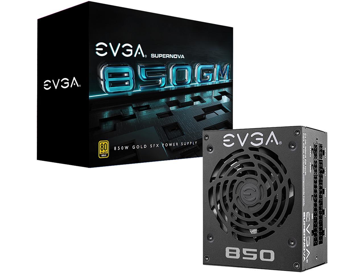 EVGA SuperNOVA 850 GM 123-GM-0850-X1 850W Fully Modular, ECO Mode with FDB Fan, Includes Power ON Self Tester, SFX Form Factor Power Supply