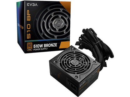 EVGA 510 BP, 80+ BRONZE 510W, 3 Year Warranty, Power Supply 100-BP-0510-K1