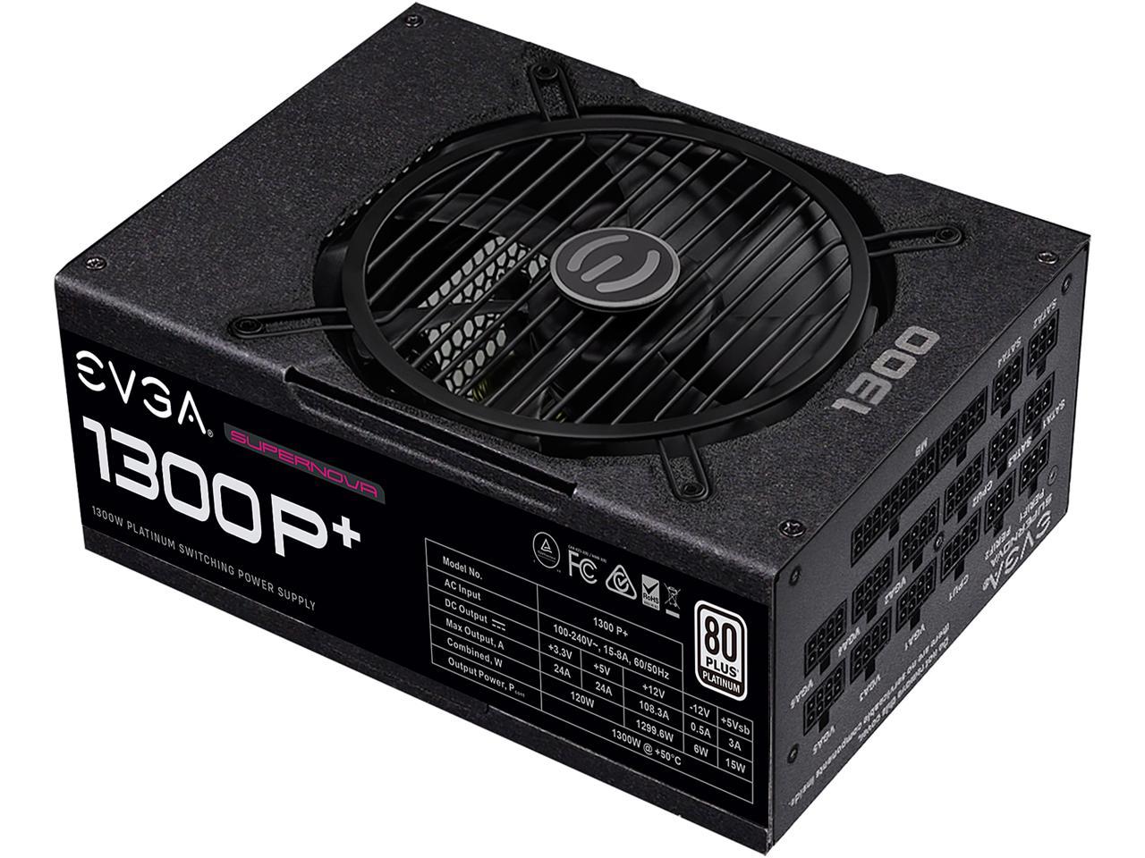 EVGA SuperNOVA 1300 P+ 220-PP-1300-X1 1300 W ATX12V / EPS12V 80 PLUS PLATINUM Certified Full Modular Active PFC Power Supply