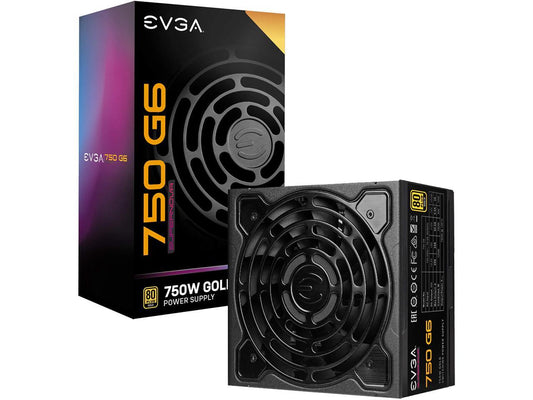 EVGA SuperNOVA 750 G6, 80 Plus Gold 750W, Fully Modular, Eco Mode with FDB Fan, 10 Year Warranty, Includes Power ON Self Tester, Compact 140mm Size, Power Supply 220-G6-0750-X1