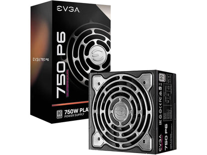 EVGA SuperNOVA 750 P6, 80 Plus Platinum 750W, Fully Modular, Eco Mode with FDB Fan, 10 Year Warranty, Includes Power ON Self Tester, Compact 140mm Size, Power Supply 220-P6-0750-X1