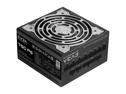 EVGA SuperNOVA 750 P6, 80 Plus Platinum 750W, Fully Modular, Eco Mode with FDB Fan, 10 Year Warranty, Includes Power ON Self Tester, Compact 140mm Size, Power Supply 220-P6-0750-X1
