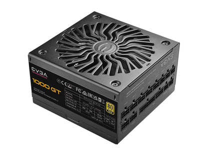 EVGA SuperNOVA 1000 GT, 80 Plus Gold 1000W, Fully Modular, Eco Mode with FDB Fan, 10 Year Warranty, Includes Power ON Self Tester, Compact 150mm Size, Power Supply 220-GT-1000-X1