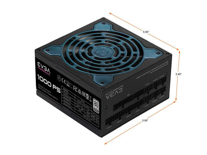 EVGA SuperNOVA 1000 P5, 80 Plus Platinum 1000W, Fully Modular, Eco Mode with FDB Fan, 10 Year Warranty, Includes Power ON Self Tester, Compact 150mm Size, Power Supply 220-P5-1000-X1