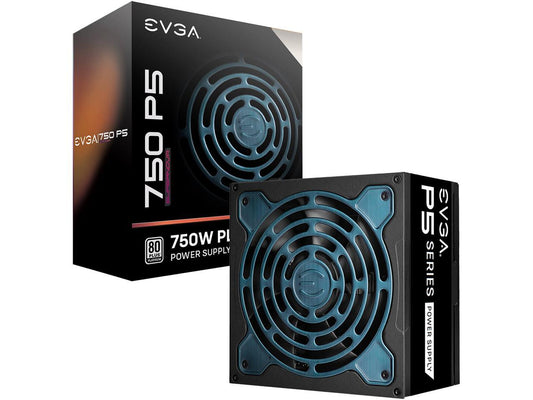 EVGA SuperNOVA 750 P5, 80 Plus Platinum 750W, Fully Modular, Eco Mode with FDB Fan, 10 Year Warranty, Includes Power ON Self Tester, Compact 150mm Size, Power Supply 220-P5-0750-X1