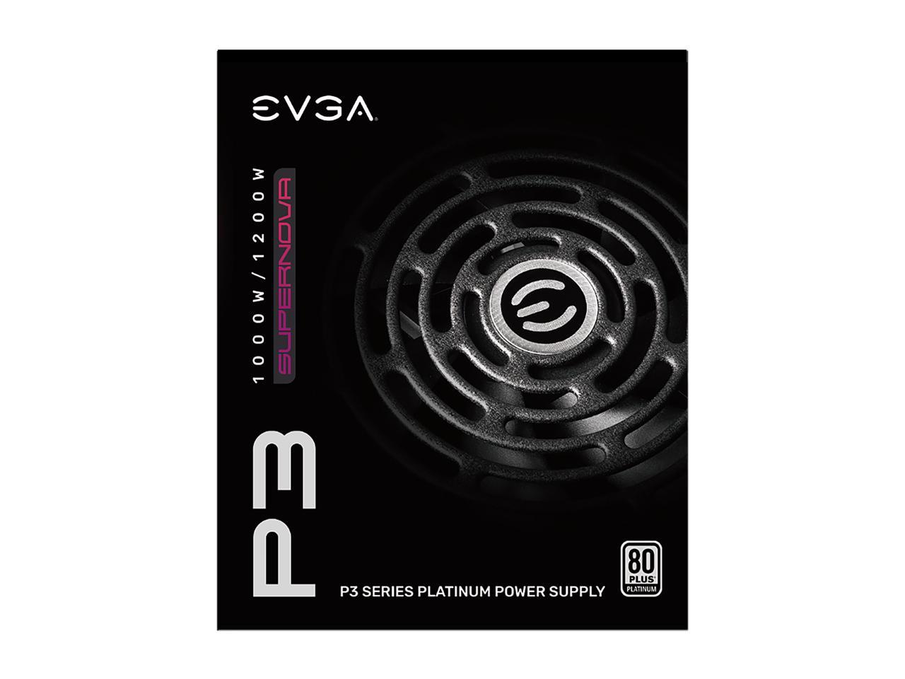EVGA SuperNOVA P3 220-P3-1200-X1 1200W ATX12V / EPS12V 80 PLUS PLATINUM Certified Full Modular Active PFC Power Supply
