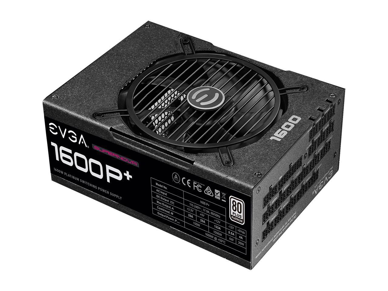EVGA SuperNOVA 1600 P+, 80+ Platinum 1600W, Fully Modular, 10 Year Warranty, Includes FREE Power On Self Tester, Power Supply 220-PP-1600-X1