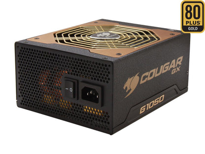 COUGAR COUGAR-GX1050 1050W ATX12V / EPS12V SLI Ready CrossFire Ready 80 PLUS GOLD Certified Yes, flexible cable management Active PFC Power Supply Haswell ready