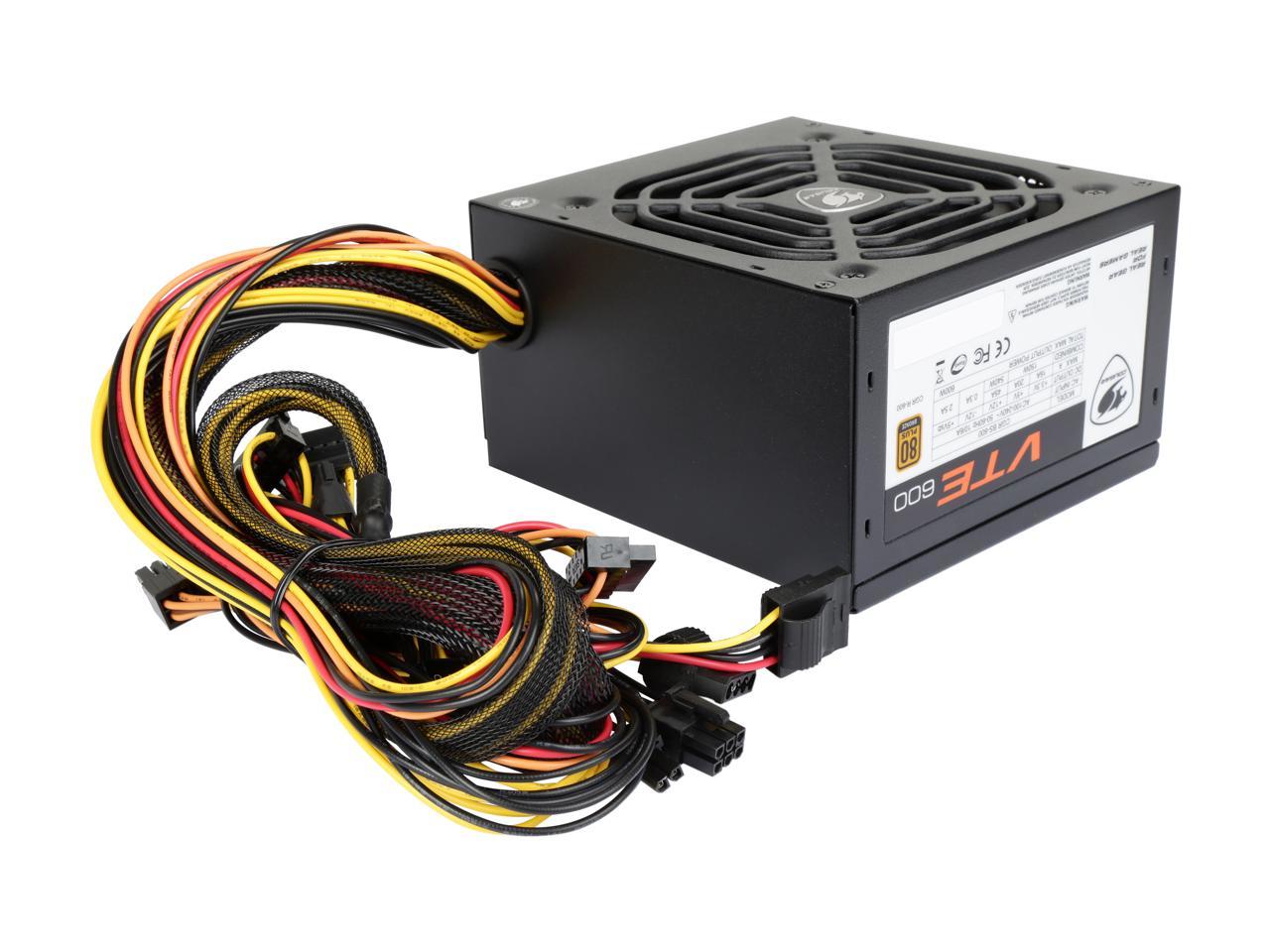 COUGAR VTE600 600W ATX12V 80 PLUS BRONZE Certified Non-Modular Active PFC Power Supply