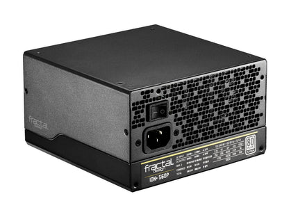 Fractal Design Ion+ 560P 80 PLUS Platinum Certified 560W Full Modular Compact ATX Power Supply with UltraFlex Cables, FD-PSU-IONP-560P-BK