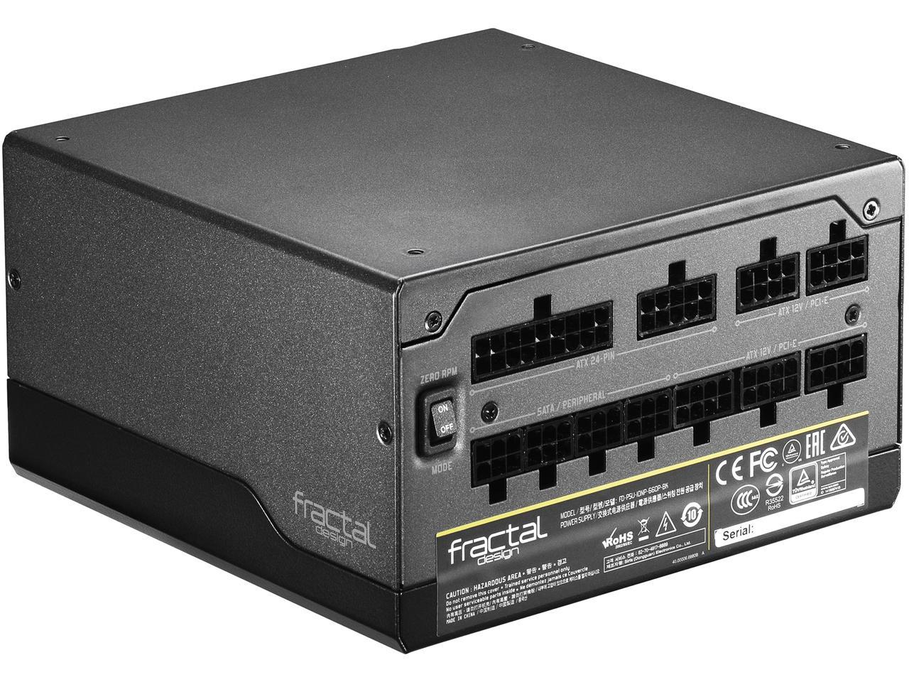 Fractal Design Ion+ 660P 80 PLUS Platinum Certified 660W Full Modular Compact ATX Power Supply with UltraFlex Cables, FD-PSU-IONP-660P-BK