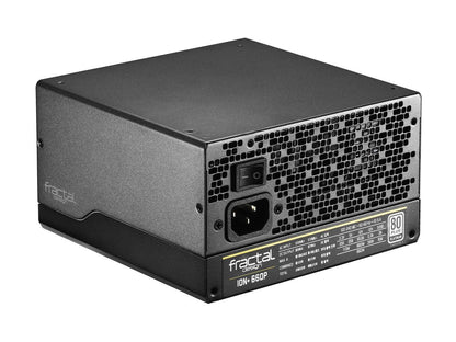 Fractal Design Ion+ 660P 80 PLUS Platinum Certified 660W Full Modular Compact ATX Power Supply with UltraFlex Cables, FD-PSU-IONP-660P-BK