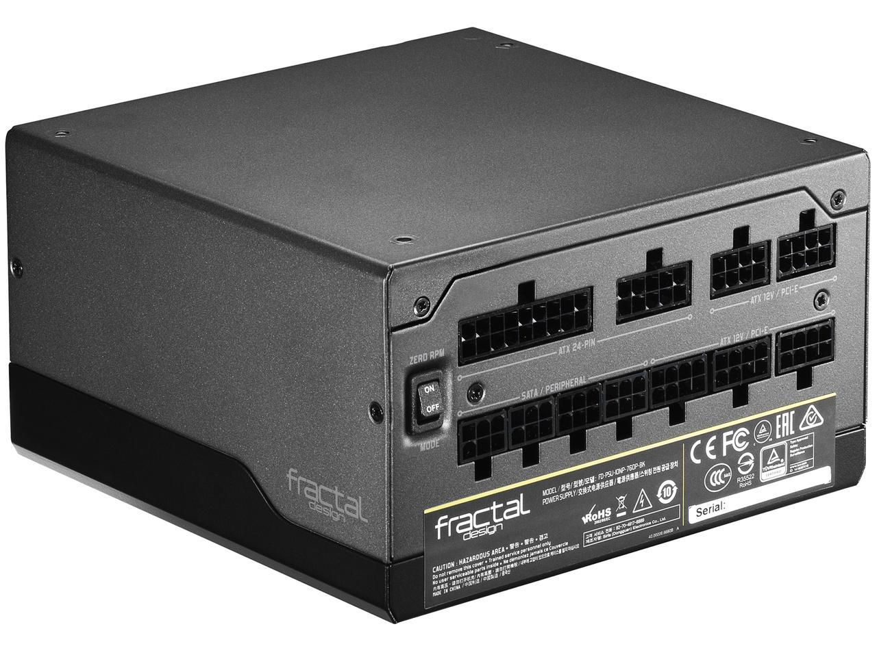 Fractal Design Ion+ 760P 80 PLUS Platinum Certified 760W Full Modular Compact ATX Power Supply with UltraFlex Cables