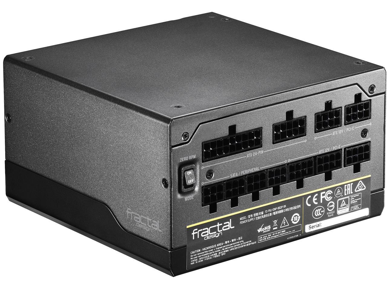 Fractal Design Ion+ 860P 80 PLUS Platinum Certified 860W Full Modular Compact ATX Power Supply with UltraFlex Cables