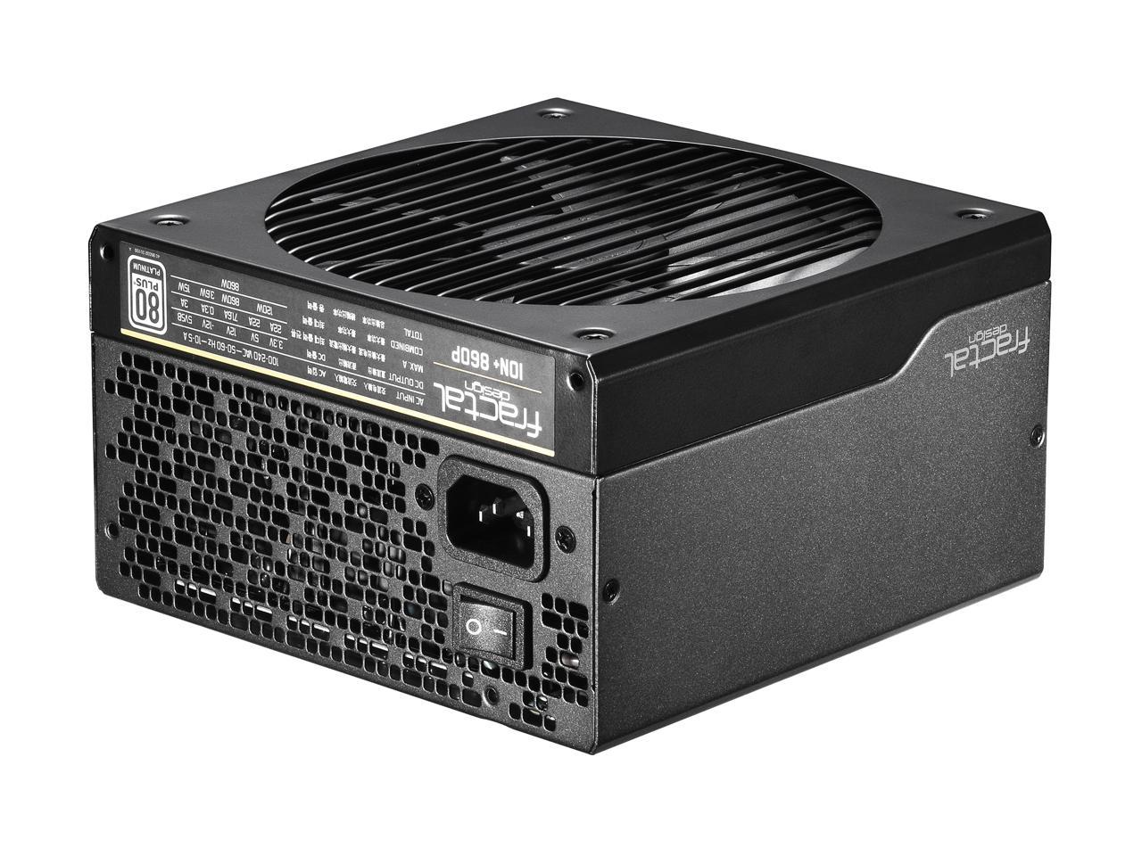 Fractal Design Ion+ 860P 80 PLUS Platinum Certified 860W Full Modular Compact ATX Power Supply with UltraFlex Cables