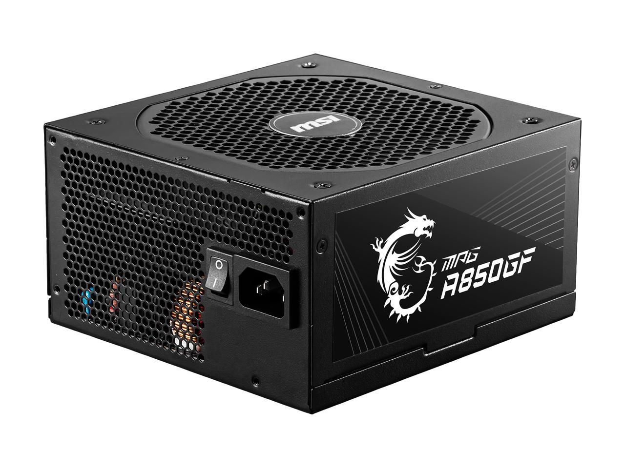 MSI MPG A850GF 850 W ATX 80 PLUS GOLD Certified Full Modular Active PFC Power Supply