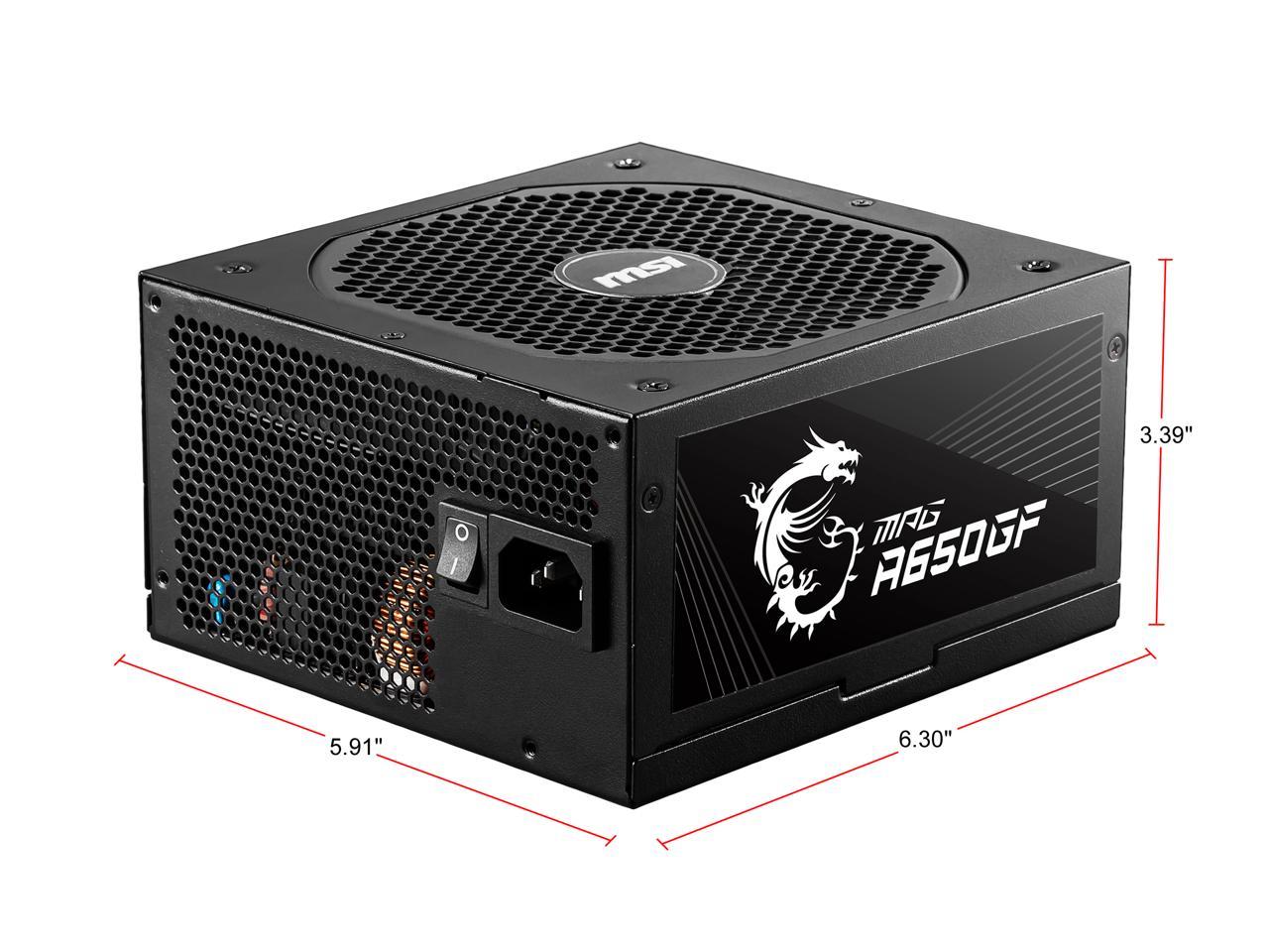 MSI MPG A650GF 650 W ATX 80 PLUS GOLD Certified Full Modular Active PFC Power Supply