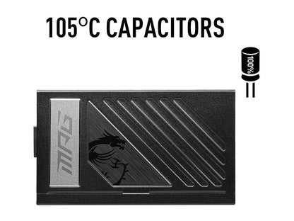 MSI MPG A1000G 1000 W ATX12V 80 PLUS GOLD Certified Full Modular Active PFC Power Supply