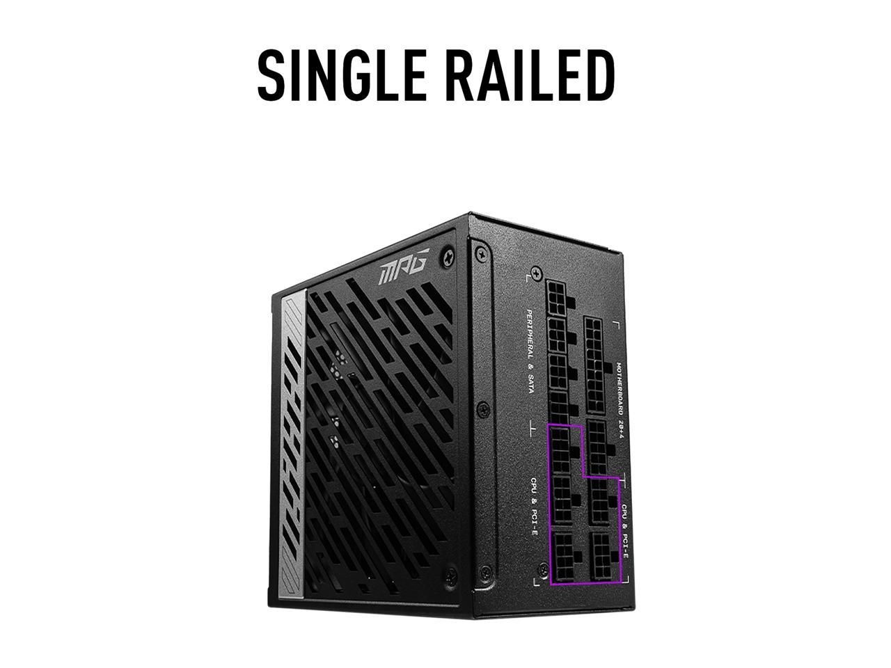 MSI MPG A1000G 1000 W ATX12V 80 PLUS GOLD Certified Full Modular Active PFC Power Supply