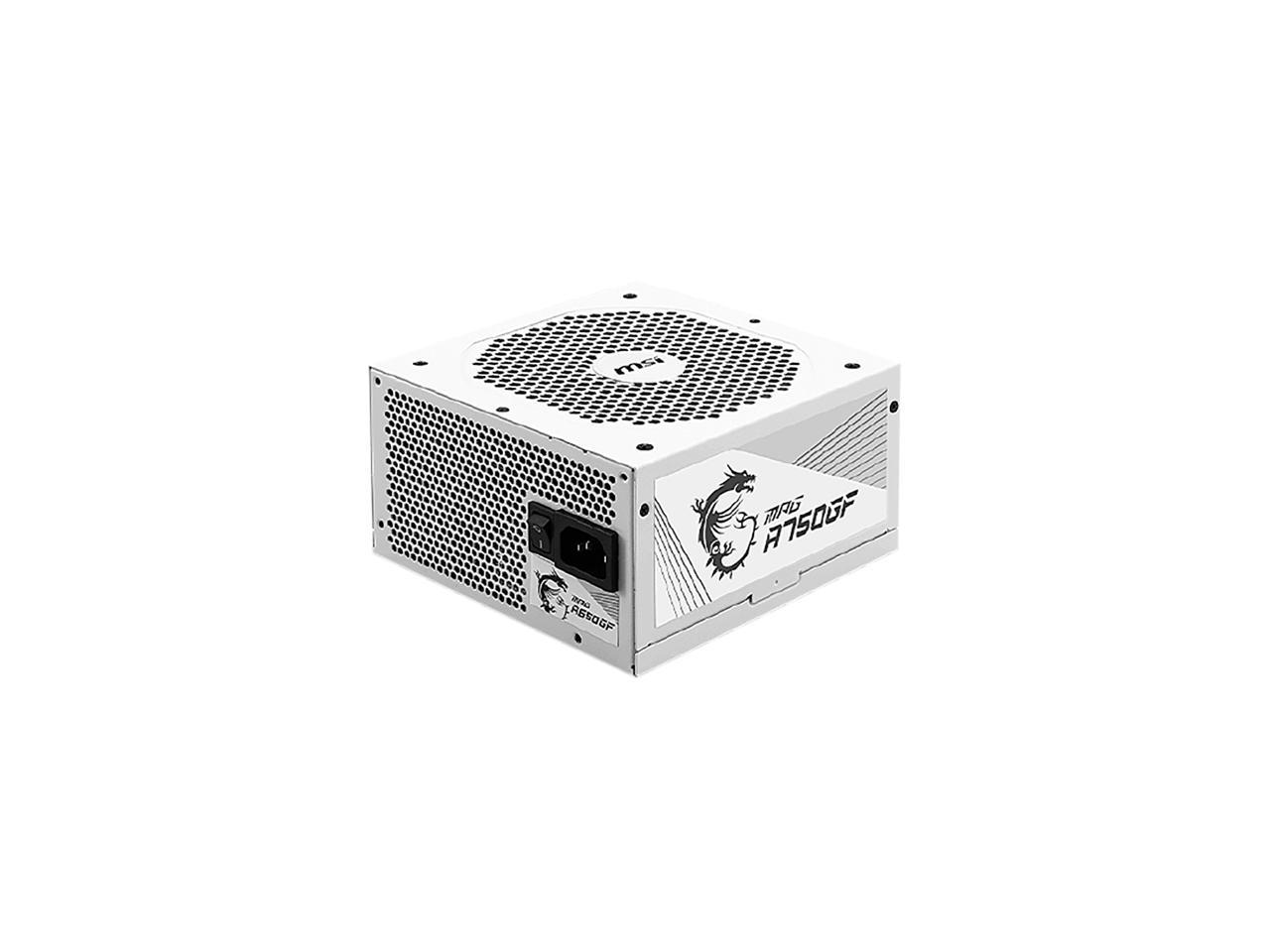 MSI MPG A750GF WHITE 750 W ATX12V 80 PLUS GOLD Certified Full Modular Active PFC Power Supply