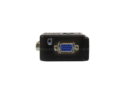 StarTech SV211KUSB 2 Port Black USB KVM Switch Kit with Audio and Cables - Dual Port Desktop USB VGA KVM Switch