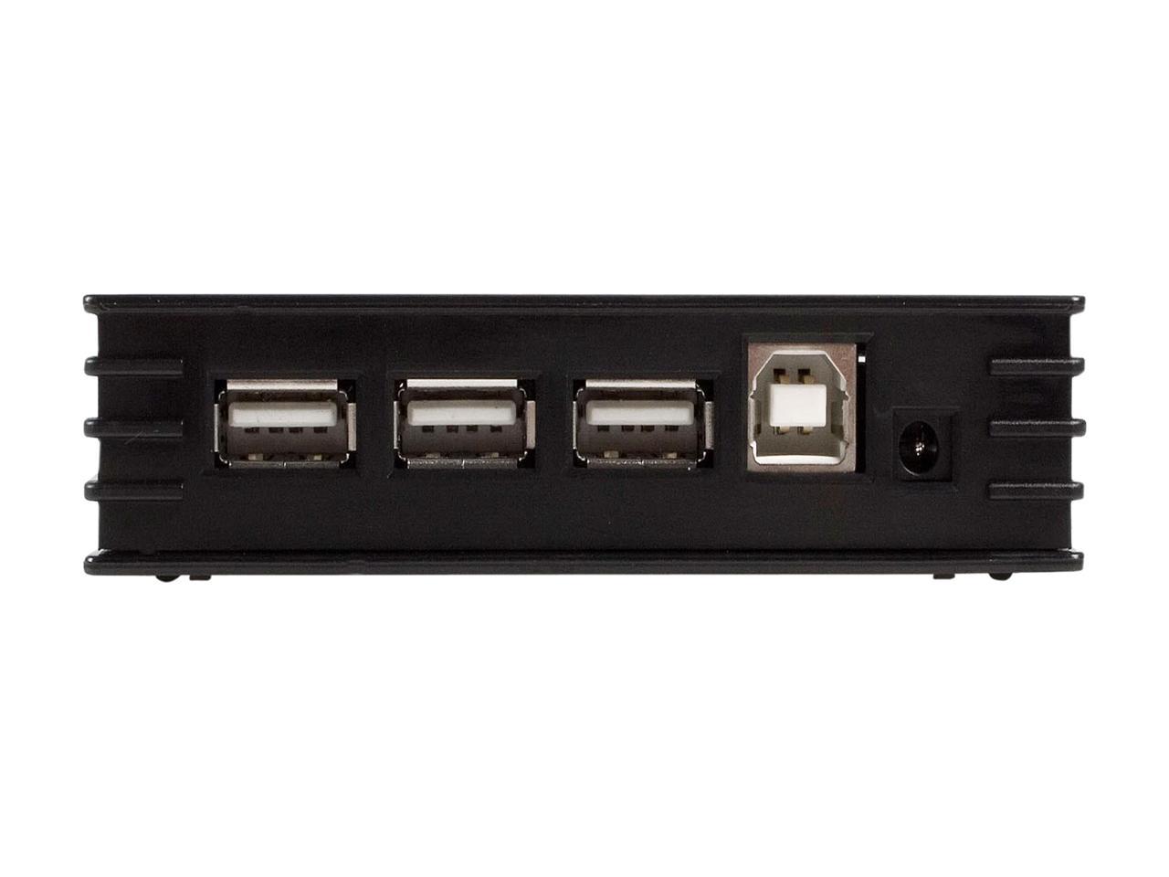 StarTech.com ST7202USB 7 Port Compact Black USB 2.0 Hub - 7-Port USB Hub - Portable USB 2.0 Hub - Includes Optional Power Adapter