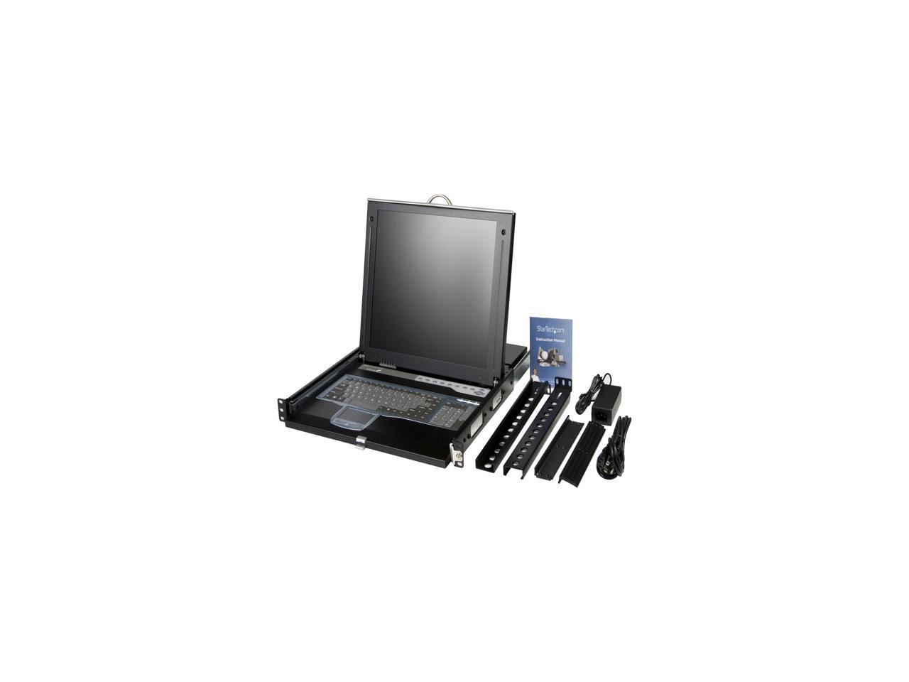 StarTech.com CABCONS1716I 1U 17" Rackmount LCD Console with Integrated 16 Port IP KVM Switch
