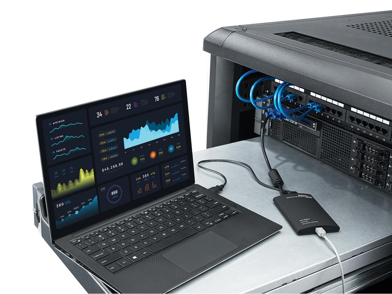 StarTech.com NOTECONS01 KVM Console to USB 2.0 Portable Laptop Crash Cart Adapter - Laptop KVM Server Console Adapter