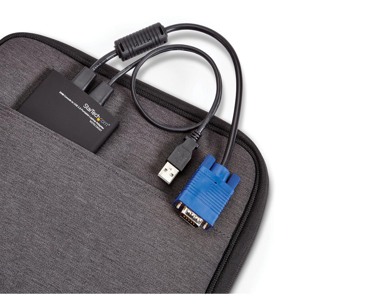 StarTech.com NOTECONS01 KVM Console to USB 2.0 Portable Laptop Crash Cart Adapter - Laptop KVM Server Console Adapter