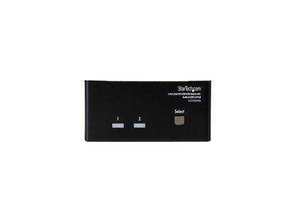 StarTech.com SV231DD2DUA 2-Port Dual KVM Switch with Audio for DVI Computers - Built-in USB 2.0 Hub - USB