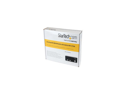 StarTech.com SV231DD2DUA 2-Port Dual KVM Switch with Audio for DVI Computers - Built-in USB 2.0 Hub - USB