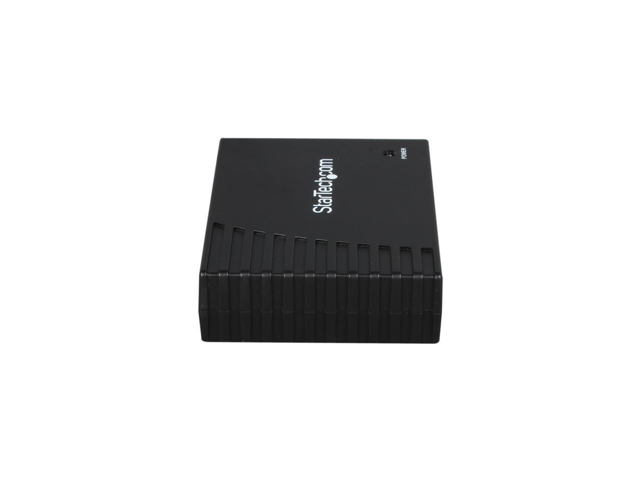 StarTech.com ST4300USB3 4 Port USB 3.0 Hub - 4 x SuperSpeed USB 3.0 - Black - Compact - USB 3 Hub - USB Splitter - Powered USB 3.0 Hub - USB Extender