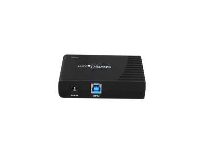 StarTech.com ST4300USB3 4 Port USB 3.0 Hub - 4 x SuperSpeed USB 3.0 - Black - Compact - USB 3 Hub - USB Splitter - Powered USB 3.0 Hub - USB Extender
