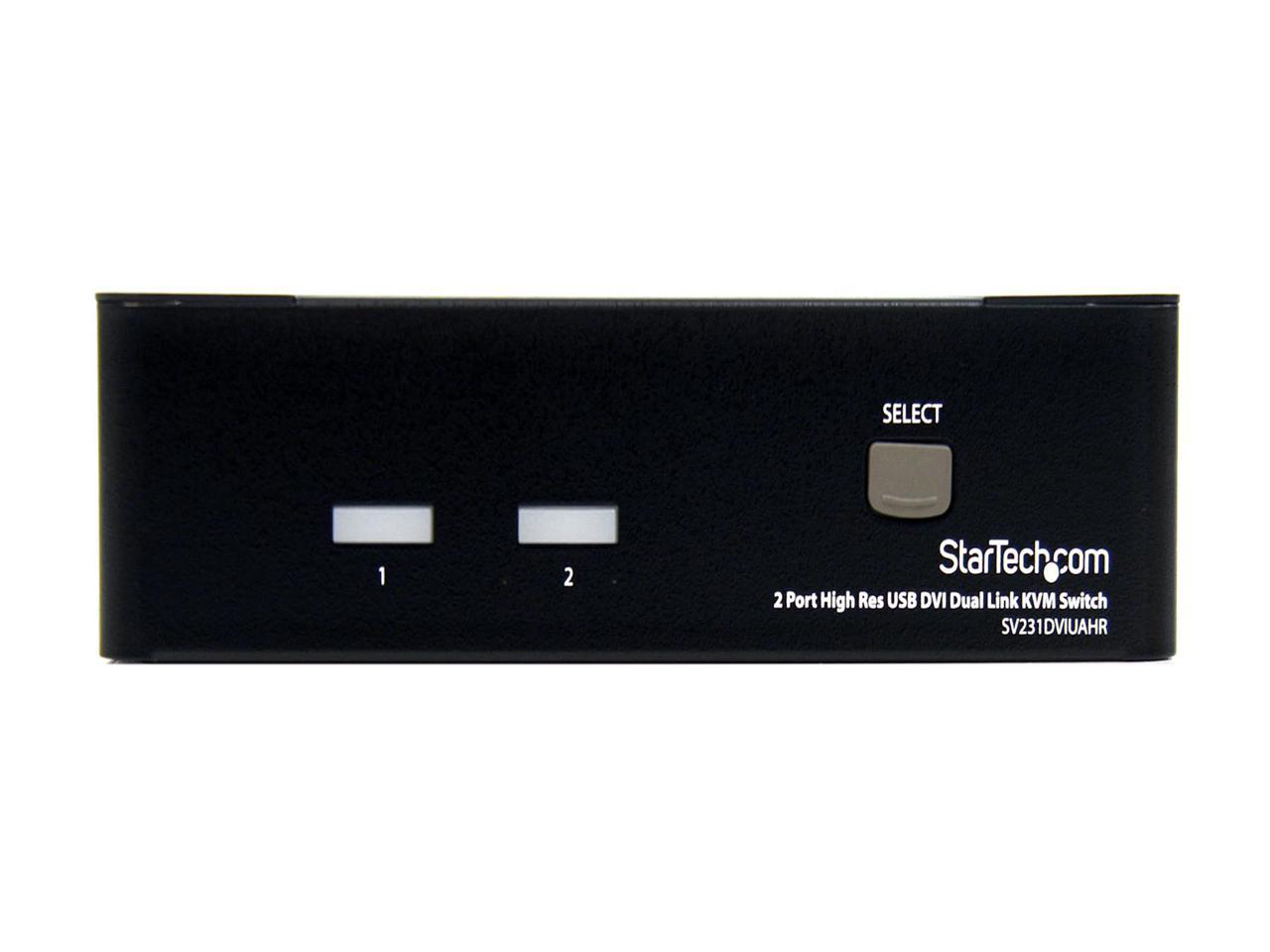 StarTech.com SV231DVIUAHR 2 Port High Resolution USB DVI Dual Link KVM Switch with Audio