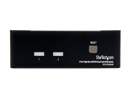 StarTech.com SV231DVIUAHR 2 Port High Resolution USB DVI Dual Link KVM Switch with Audio